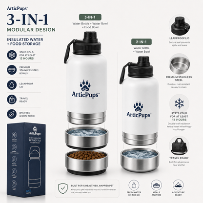 ArticPups™ 3-in-1 Insulated Dog Water Bottle