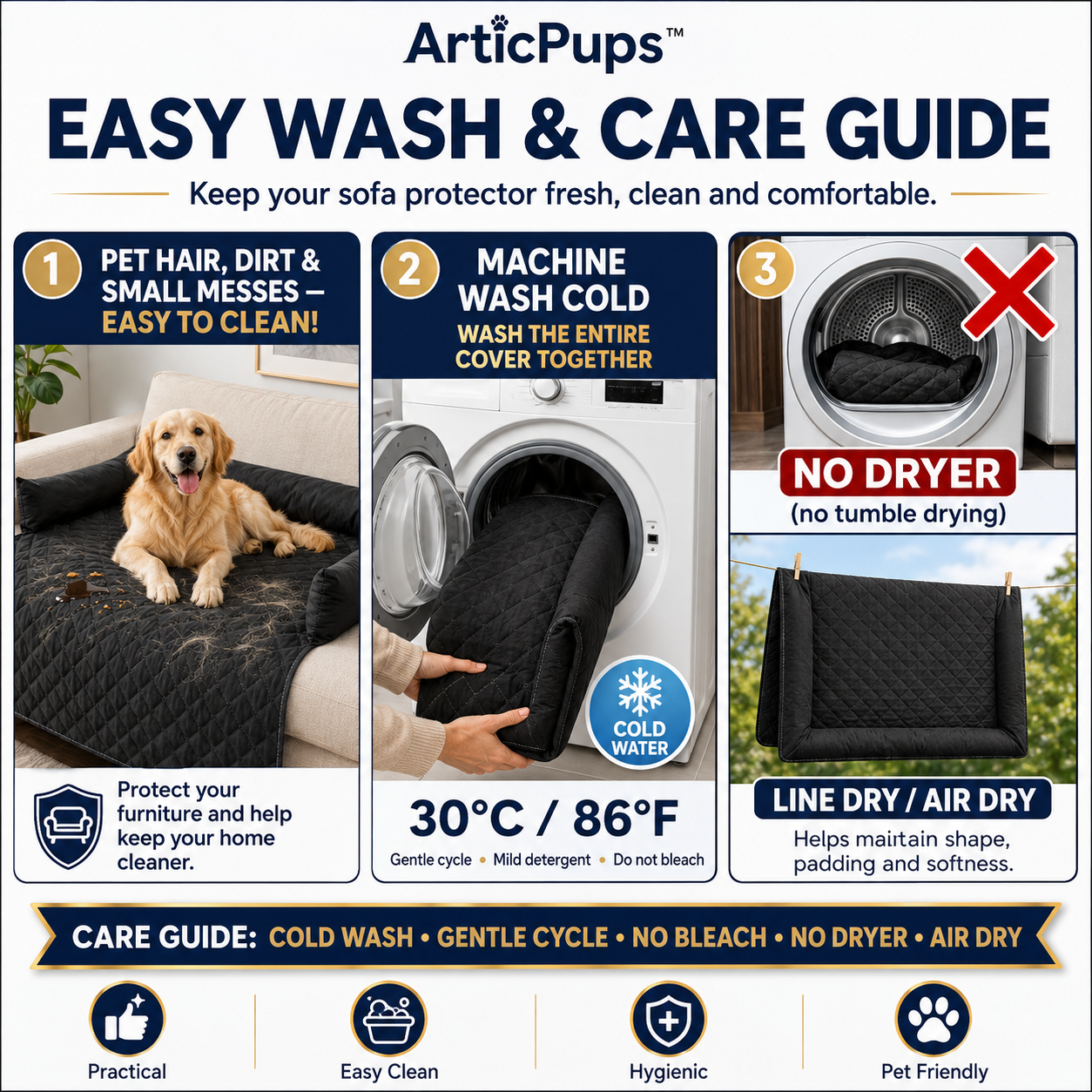 SofaShield Comfort Bed – Protective Sofa Cover for Dogs